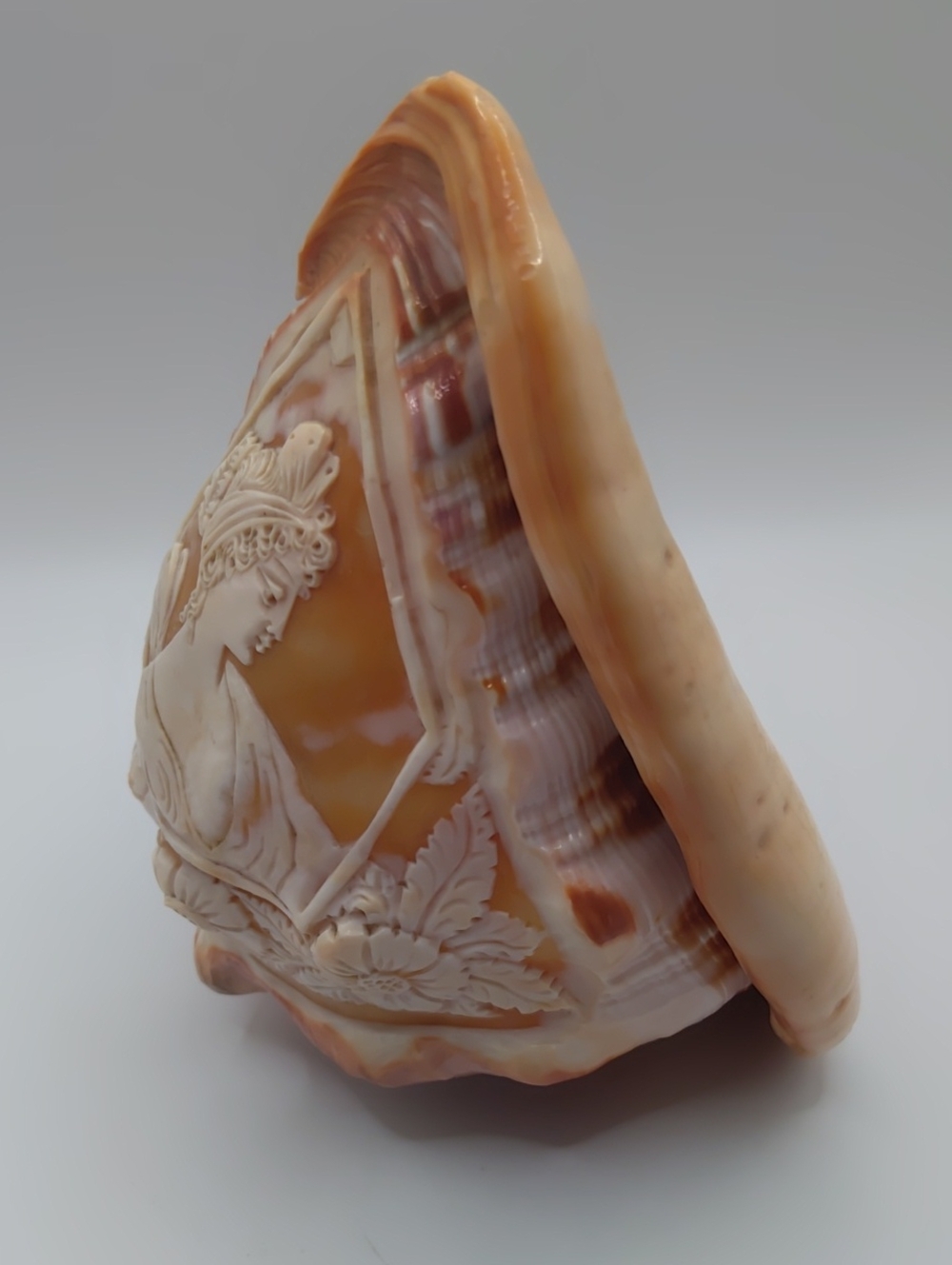 Italy Hand Carved Cameo Lamp Shade.. Napoli .. - Picture 3 of 10